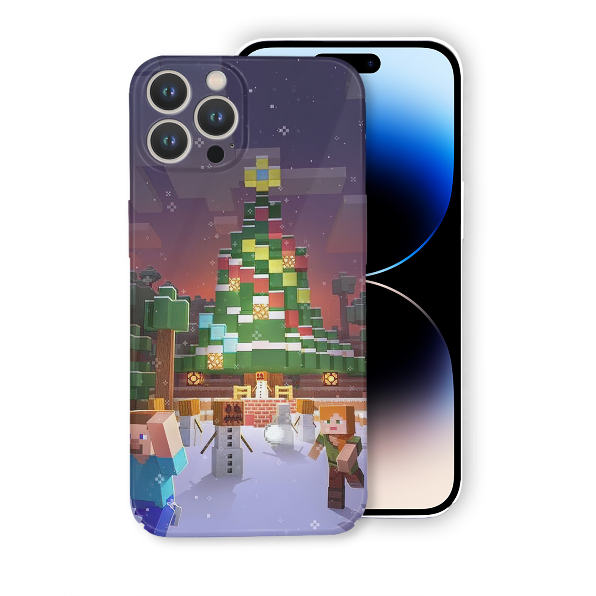 （画像用） マインクラフト ブロックの世界 Minecraft MC Block world 【iPhone 14シリーズ対応】ハードケース